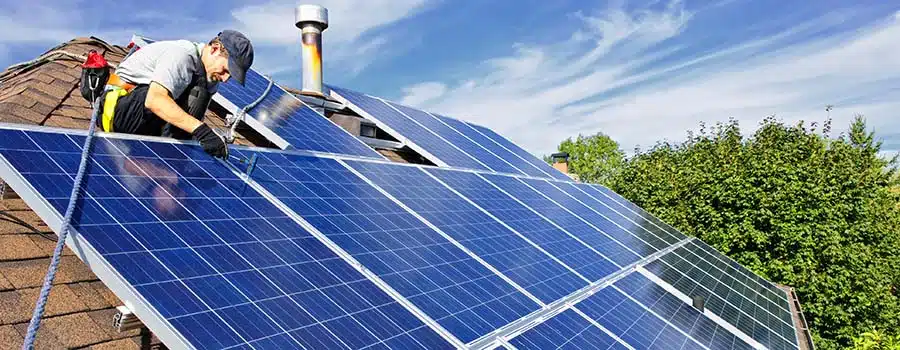 Solar panel installation