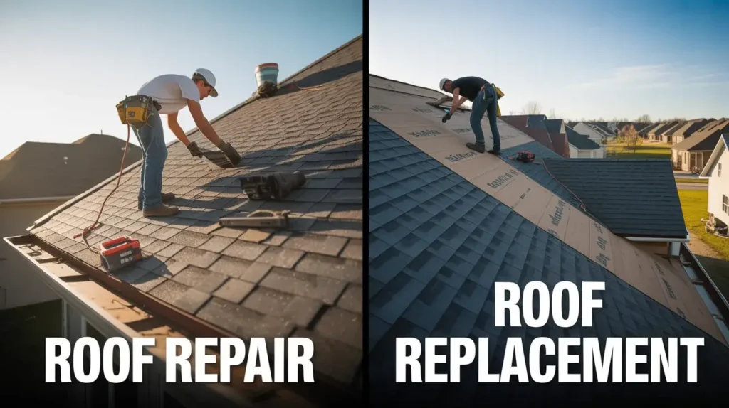 roof repair vs roof replacement