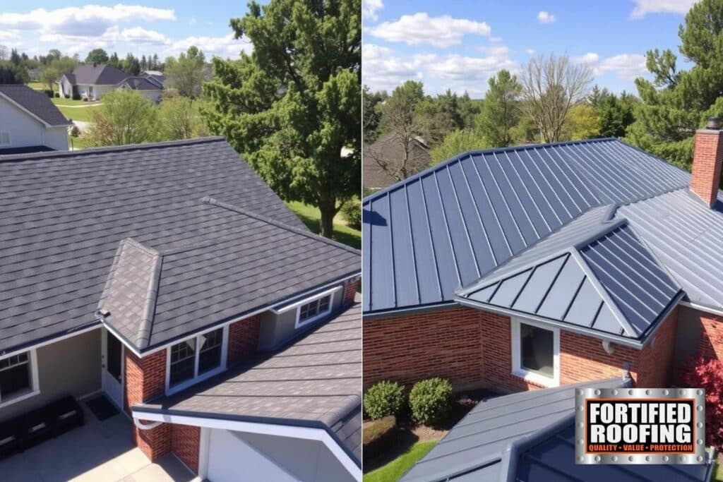 comparing-shingles-versus-metal-roof-materials-fortified roofing
