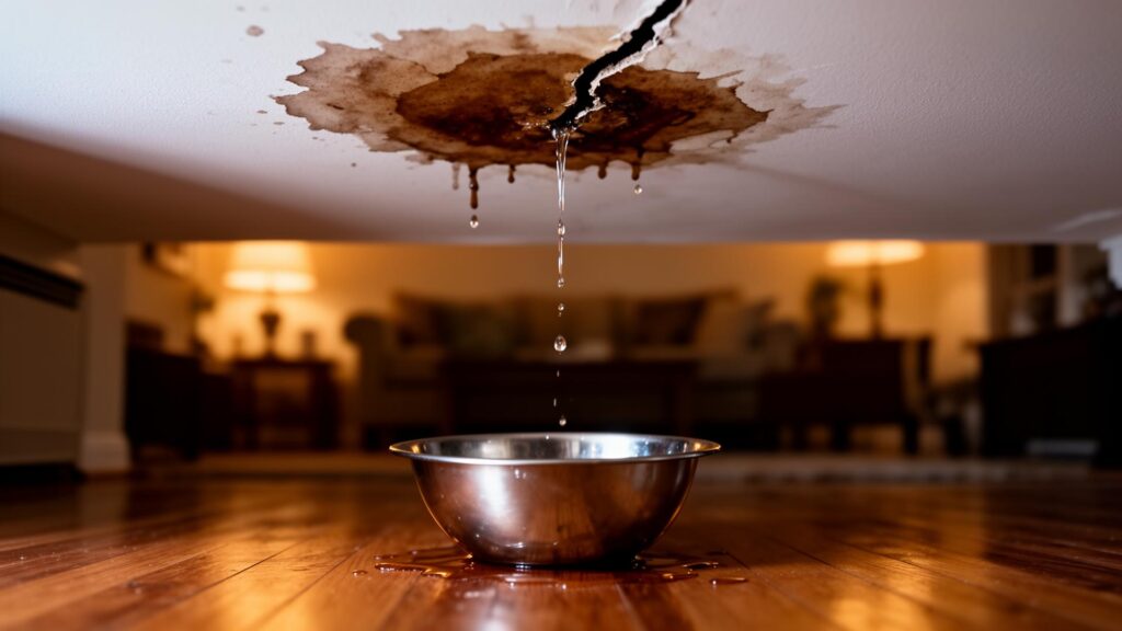 ceiling leak emergency